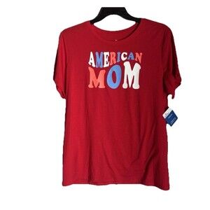 NWT Patriotic American Mom Red T-Shirt Size XXL (20) Womens
